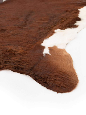 Brown And White Cowhide Rug