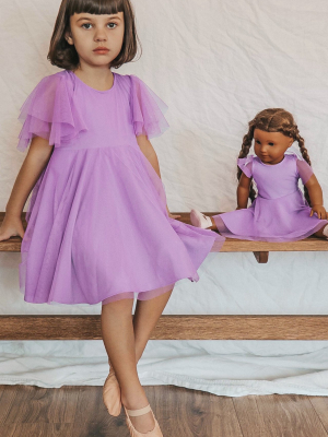 Matching Girl & Doll Lavender Party Twirl Dress