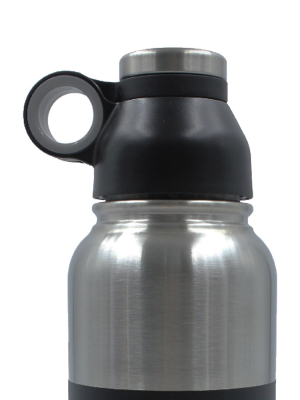 Brentwood Geojug 32oz Stainless Steel Vacuum Insulated Water Bottle In Black