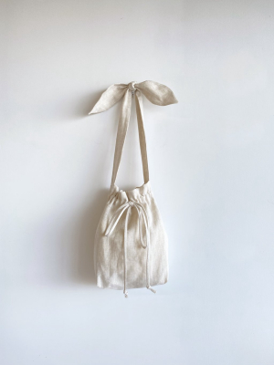 Raw Linen Mini Bunni Bag