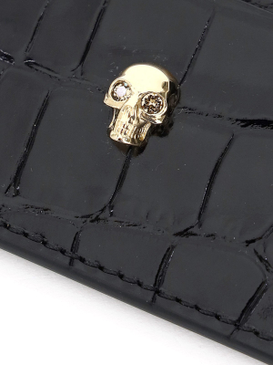 Alexander Mcqueen Skull Embossed Cardholder