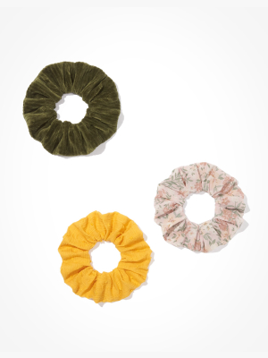 Aeo Floral Scrunchies 3-pack