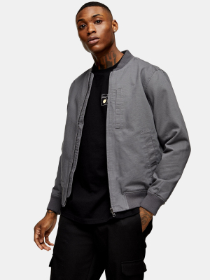 Gray Ottoman Bomber Jacket