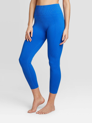 Women's Rib-knit 7/8 Seamless High-waisted Leggings - Joylab™