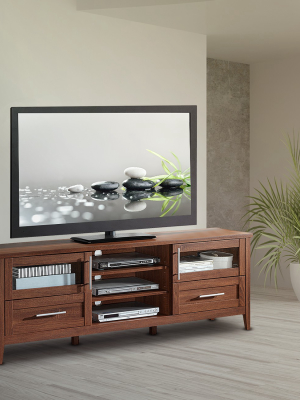 75" Modern Tv Stand With Storage Brown - Techni Mobili