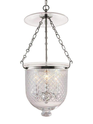 Hampton 3 Light Pendant Polished Nickel