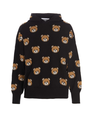 Moschino Teddy Intarsia Knit Hoodie