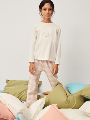 Embossed Printed Long Pyjamas