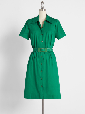 Yearning For Yesteryears Shirt Dress