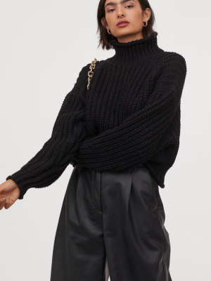 Ribbed Turtleneck Sweater