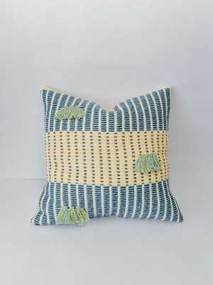 Salento Throw Pillow Cover - Indigo + Seaglass