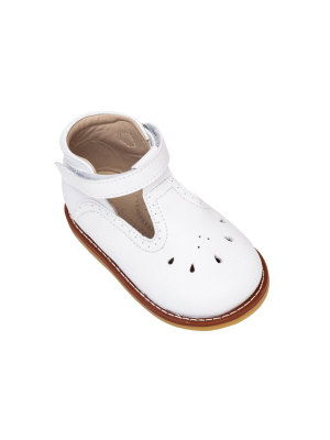 Elephantito T Bar Mary Jane - White Patent Leather