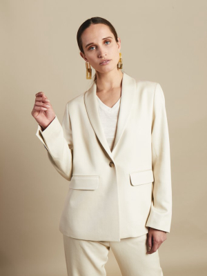 Message Cream Blazer