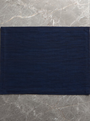 Grasscloth Navy Blue Cotton Placemat