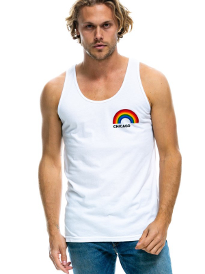 Chicago Rainbow Unisex Tank - White