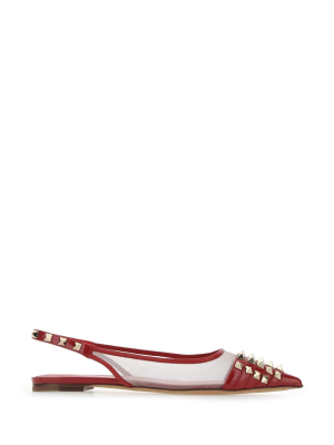 Valentino Garavani Rockstud Slingback Flats