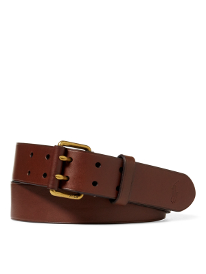 Double-prong Leather Belt