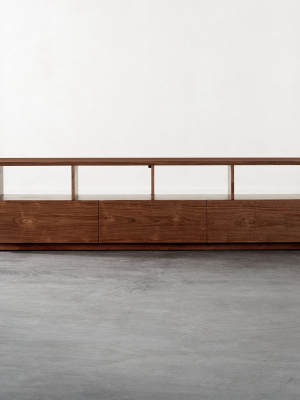 Chill Walnut Wood Large Media Console