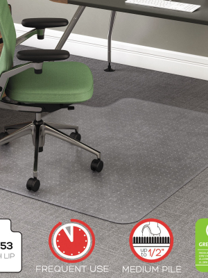 3'x4' Rectangle Solid Office Chair Mat Clear - Deflecto