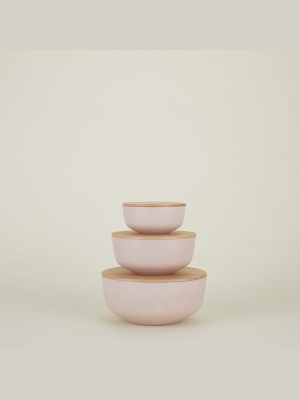 Essential Lidded Bowls - Set Of 3in Various Colors