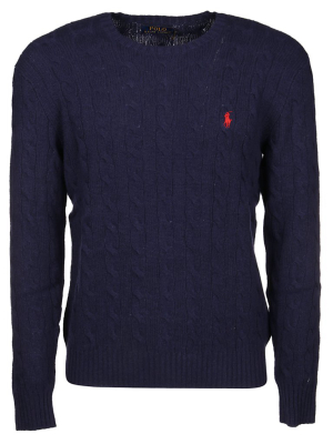 Polo Ralph Lauren Logo Embroidered Cable-knit Jumper