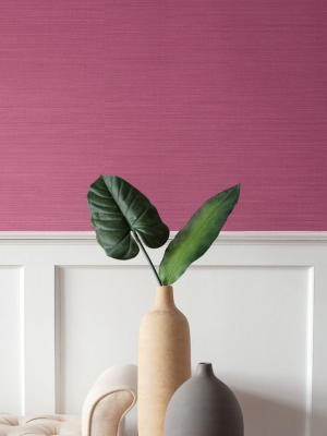 Coastal Hemp Wallpaper In Magenta From The Texture Gallery Collection By Seabrook Wallcoverings