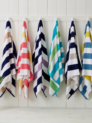 Great Bay Home Cabana Striped Reversible 4-pack Beach Towel