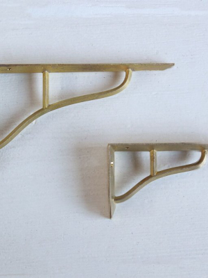 Futagami Japanese Brass Shelf Brackets (2 Sizes)