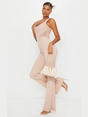 Stone Scoop Neck Binding Detail Jumpsuit