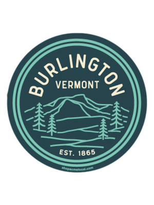 Burlington Camel's Hump Landscape Badge Sticker