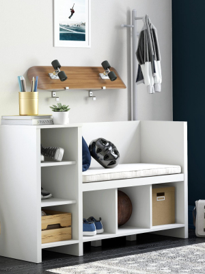 Realrooms Jocelyn Storage Bench And Coat Rack