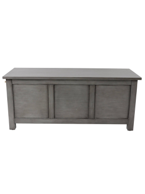 Lewis Lift Top Storage Bench Gray - Décor Therapy