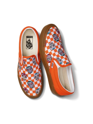 Customs Sugar Skulls Checkerboard Creator Slip-on