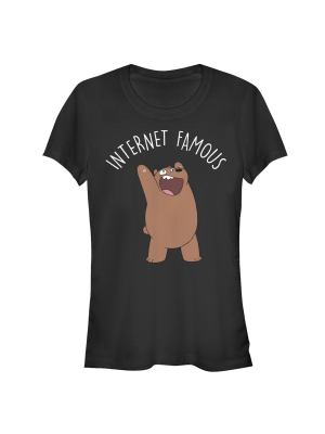 Junior's We Bare Bears Grizzly Internet Famous T-shirt