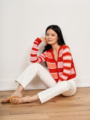 Block Stripe Cardigan