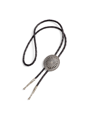 Braided Leather Bolo Tie