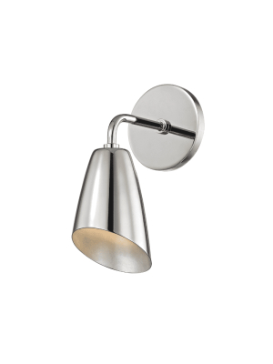 Kai 1 Light Wall Sconce - Polished Nickel