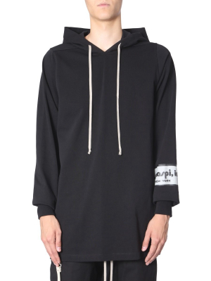 Rick Owens Patch Detail Long Hoodie