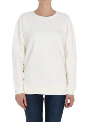 Pinko Logo Embroidered Crewneck Sweatshirt