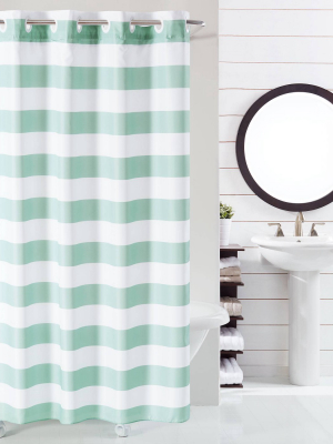 Cabana Stripe Shower Curtain With Liner - Hookless