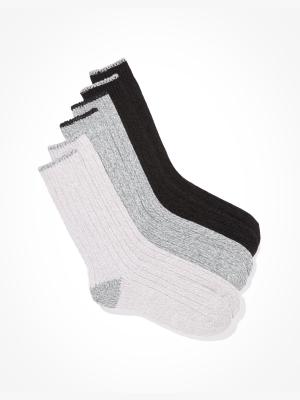 Aeo Marled Boot Socks 3-pack