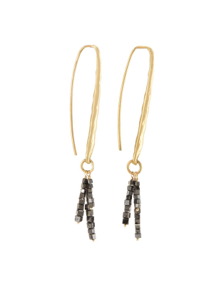 Osiris Earrings, Black