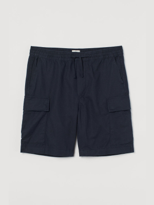 Linen-blend Utility Shorts