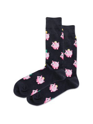 Men's Piggy Bank Crew Socks