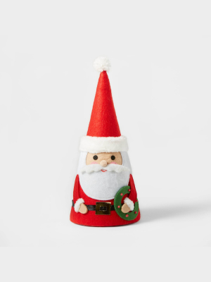 Small Cone Santa Decorative Figurine White - Wondershop™