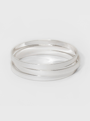 Bangle Bracelet 3pc - A New Day™ Silver