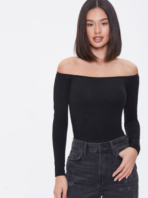 Off-the-shoulder Long-sleeve Top