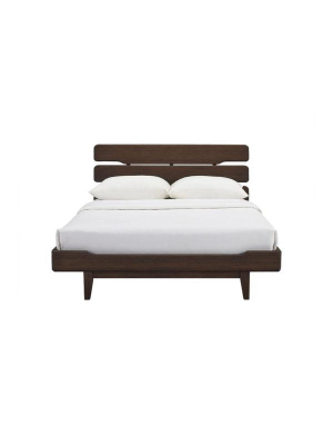 Currant Platform Bed Walnut Finish