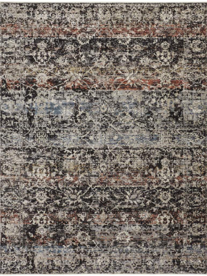 Feizy Caprio Space Dyed Ornamental Rug - Ink Blue & Rust - Available In 9 Sizes