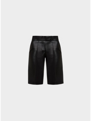 Lado Bokuchava - Vegan Leather Shorts - Black